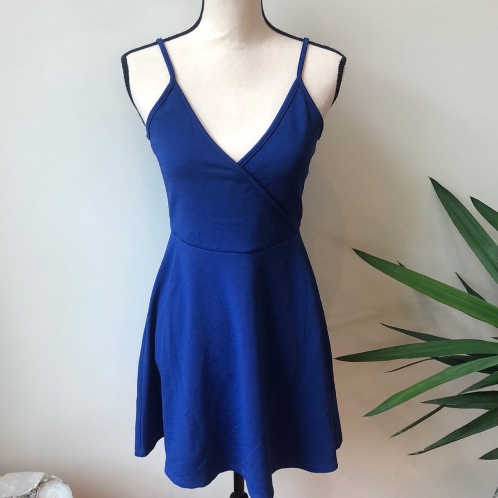 Blue Wrap Front Dress NEW!